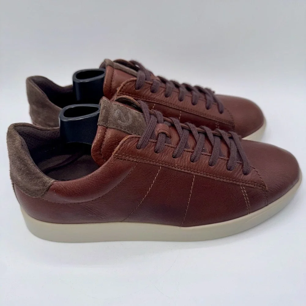 ECCO Street Lite‎ Retro Shoe Men's Size 7 - 7.5 EU 41 Rustic Brown Leather